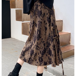インクプリントミモレ丈スカート W00430