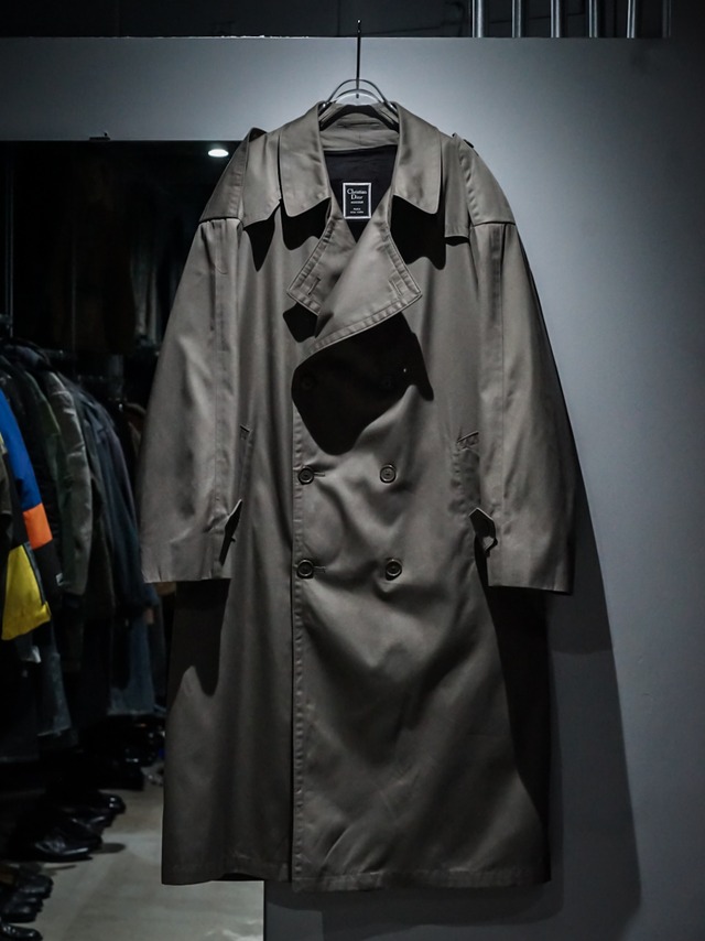 【add (C) vintage】"Christian Dior" "完品" Brown Color Trench Coat