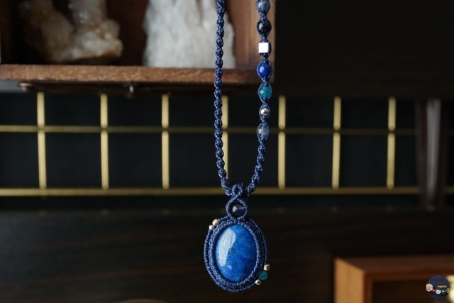 ラピスラズリのマクラメネックレス -   天体観測  -