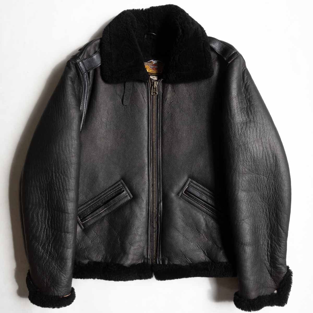 Schott B-6 ムートン ボアジャケット フライトジャケット レザー 38