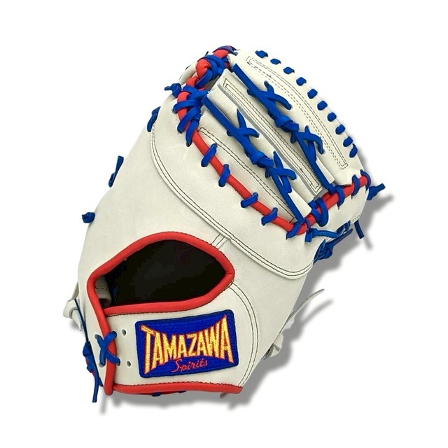 【玉澤】 ソフトボール キャッチャーミット兼ファーストミット用 TSF-GR150WD（本体：Lグレー×ロイヤルブルー　紐：ロイヤルブルー）｜タマザワ