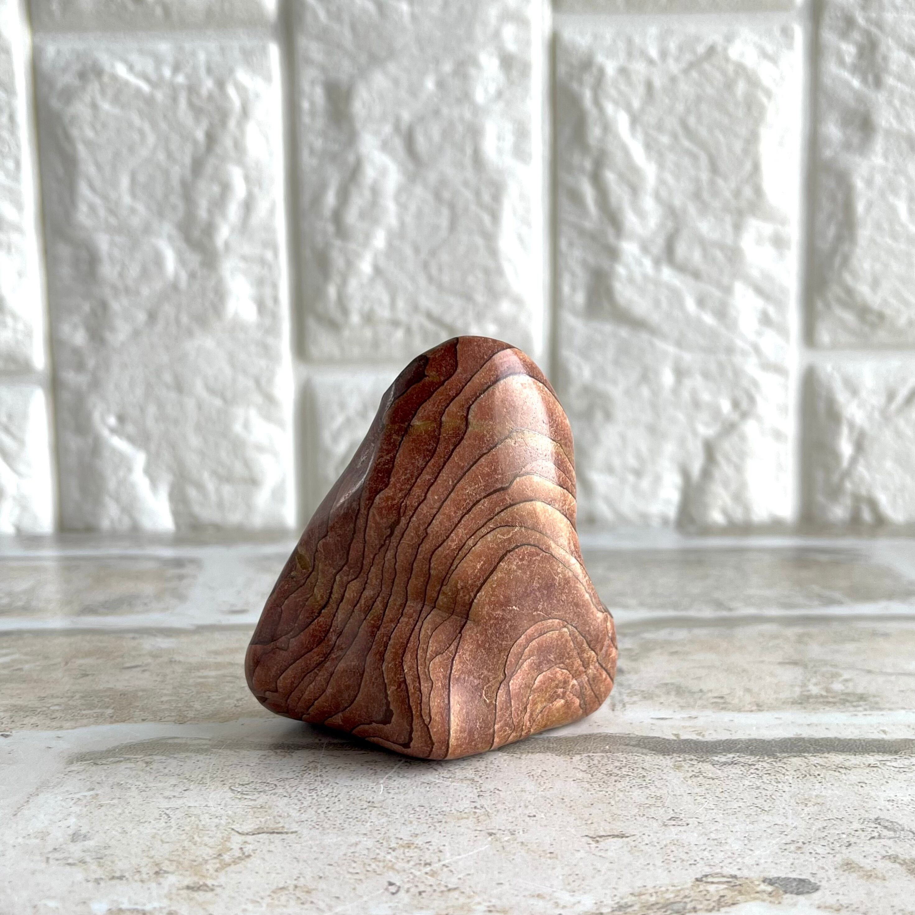 天然石　装飾的なストーンボウル　重量感あり ストーン グレー / ボウル 11cm