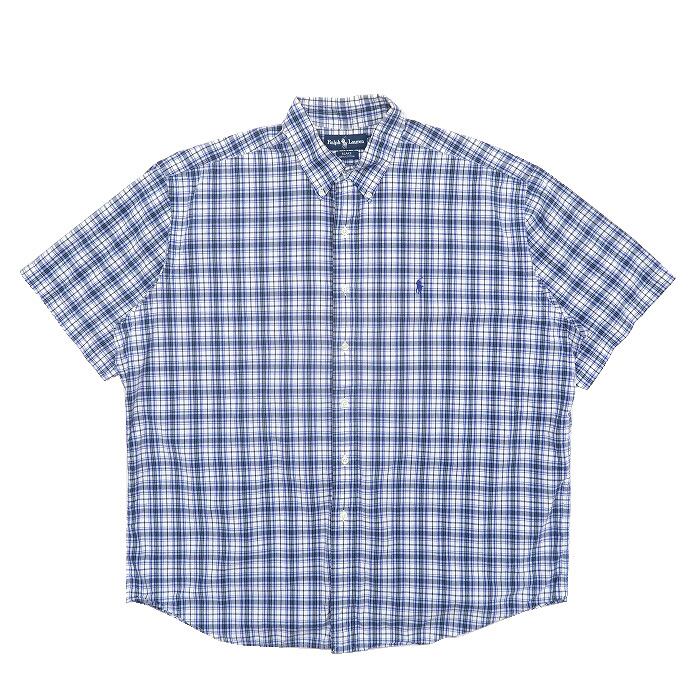 古着 ラルフローレン Ralph Lauren ボタンダウンシャツ 半袖 チェック 