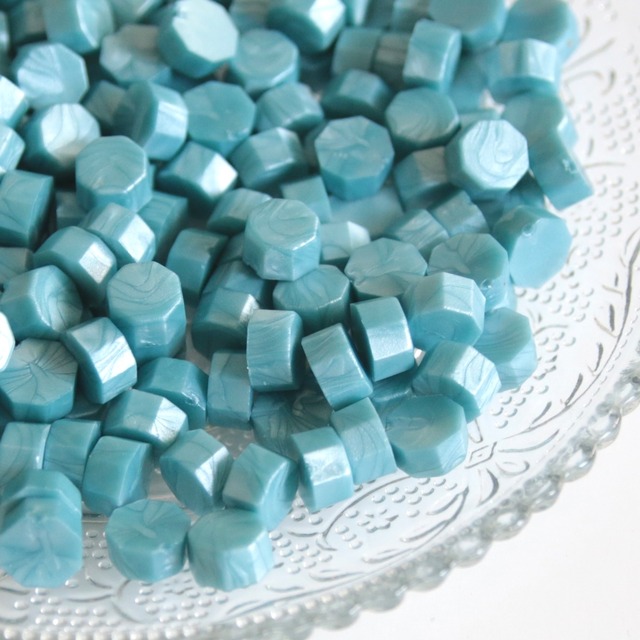 シーリングワックス　パールターコイズ　50粒