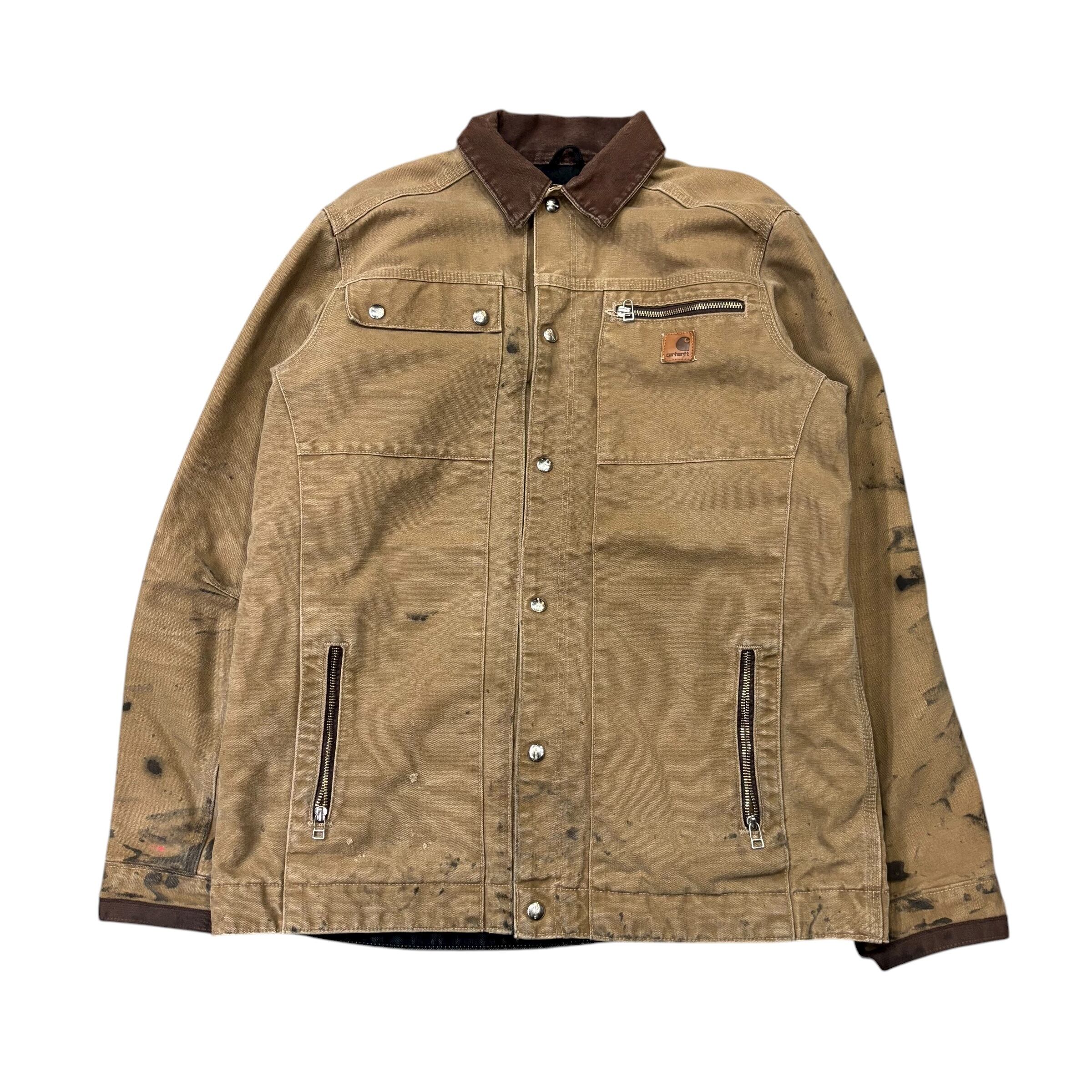 【古着】Carhartt Sandstone Multi-Pocket Jacket Frontier Brown