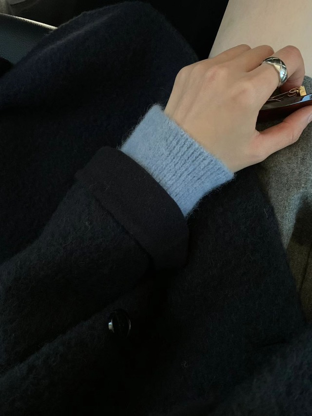 (OUNCE)  high neck double handmade  coat / 3color