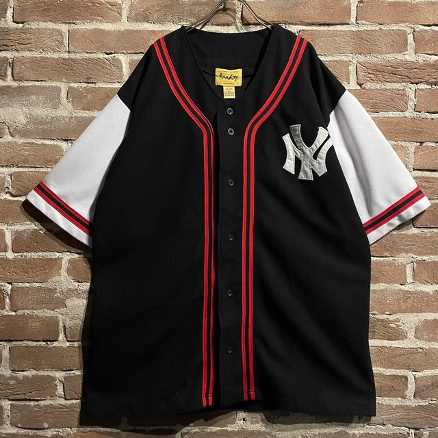【Caka act3】"New York Yankees" Logo Design Loose Baseball Shirt