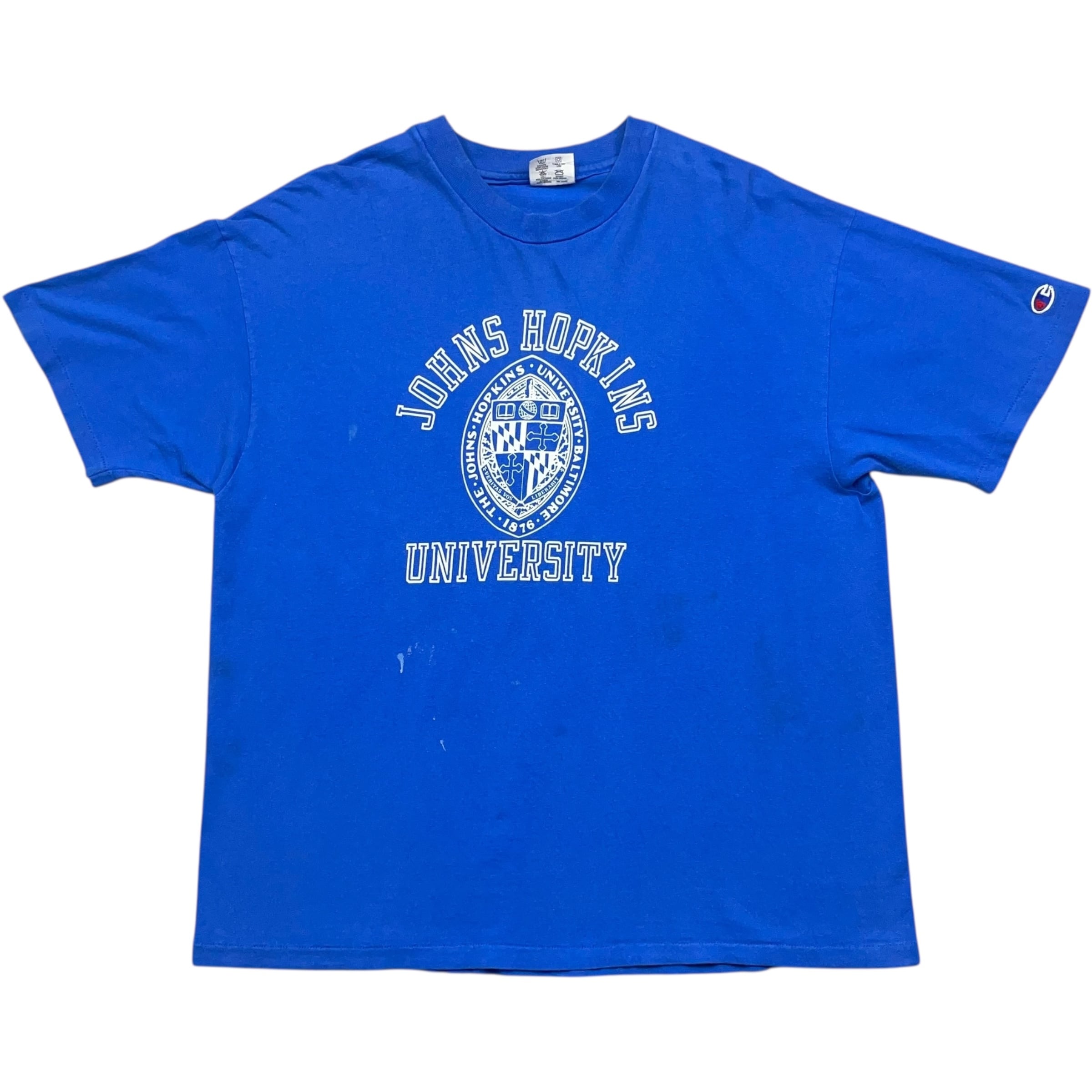 《XL》 champion チャンピオン Tシャツ カレッジプリント ブルー USA製 90年代 vintage no.8040