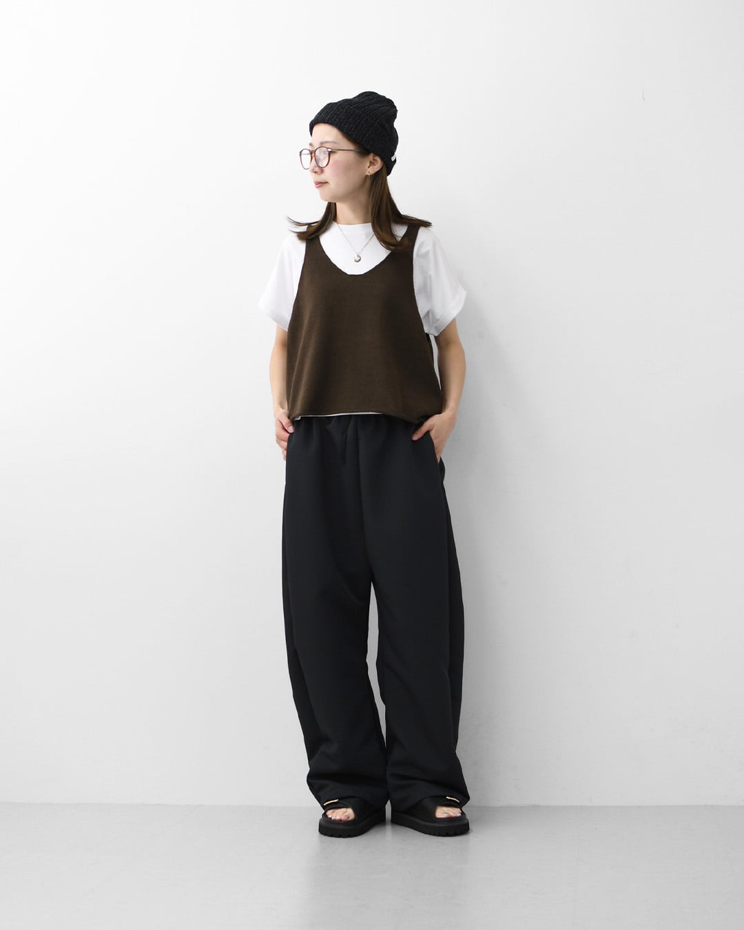 mizuiro ind [ミズイロ インド] U neck short vest [2-220043] Uネック