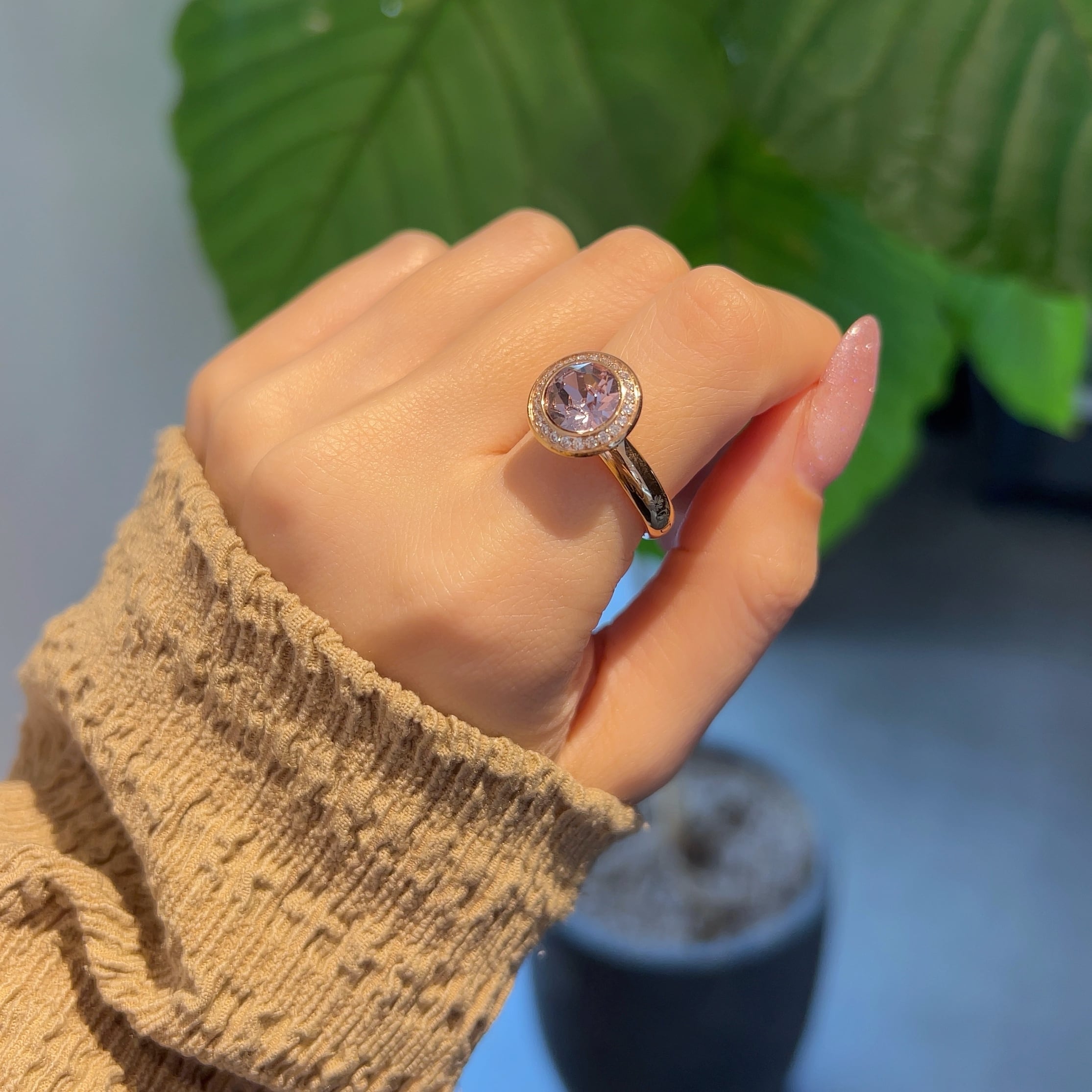 セットアップリング Tondo DX 13mm (RG/P) light amethyst | qudo-japan