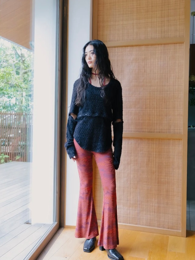Multi Way Furry Top / BLACK
