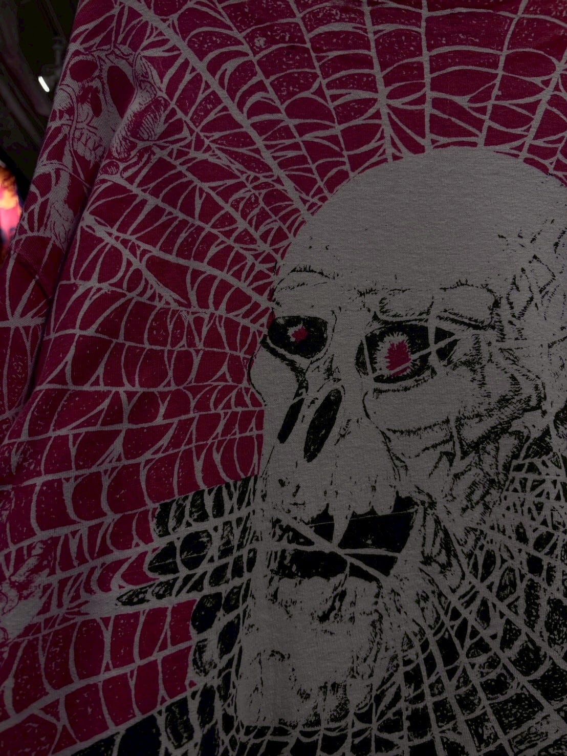 Accord 総柄 スカルスパイダー 90s Tシャツ 90s MORBID RAGS all over skull&spriderweb print Tshirt/モービッド