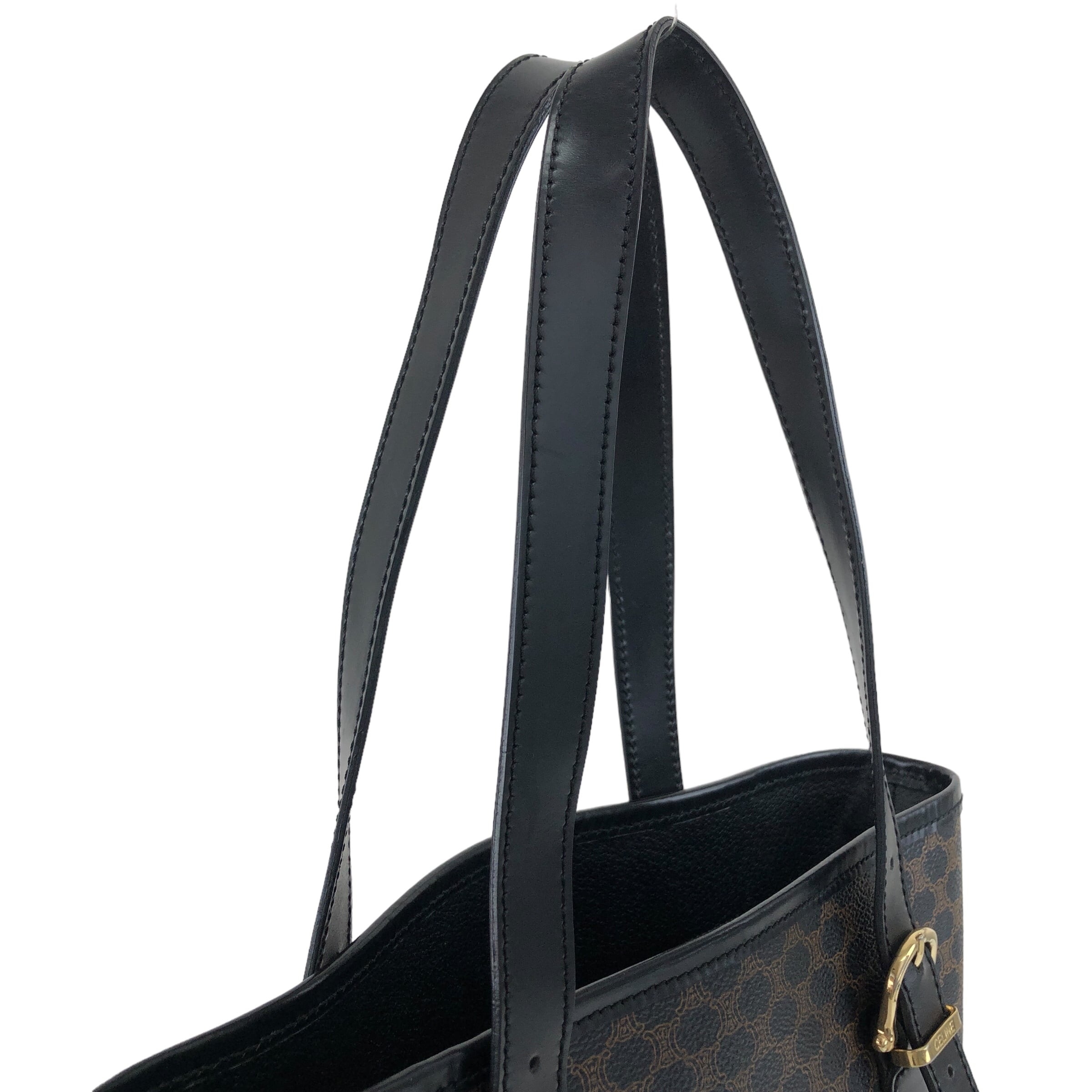CELINE セリーヌ マカダム トートバッグ ブラック PVCレザー vintage