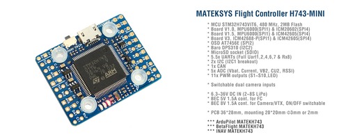 MatekSystems H743-MINI V3 FC