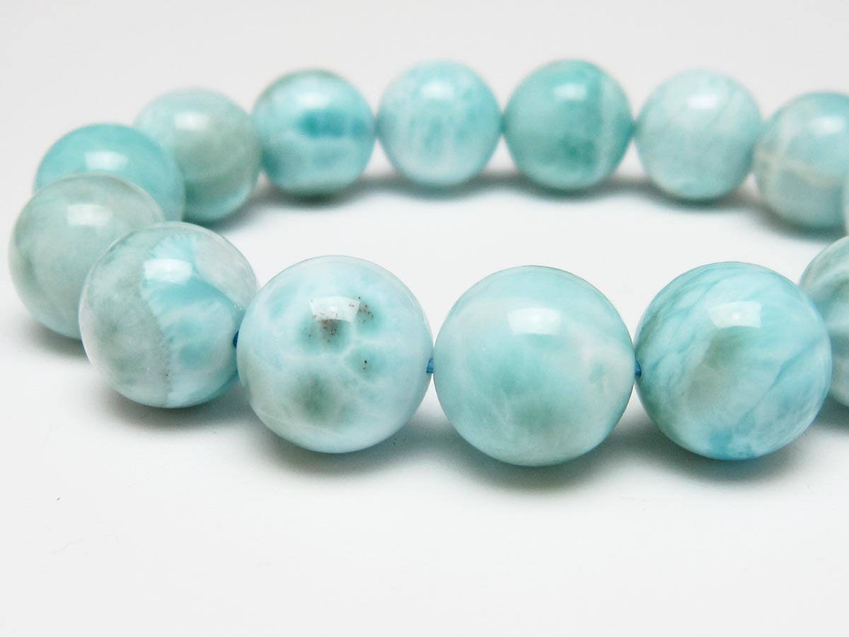 ラリマー ブレスレット 14mm 一点物 111-56528 | 天然石