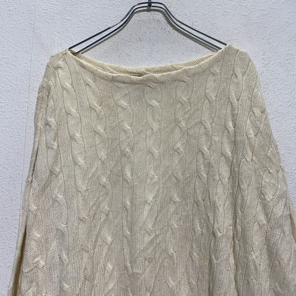 RALPH LAUREN SPORT ウール混紡 ケーブルニット セーター L