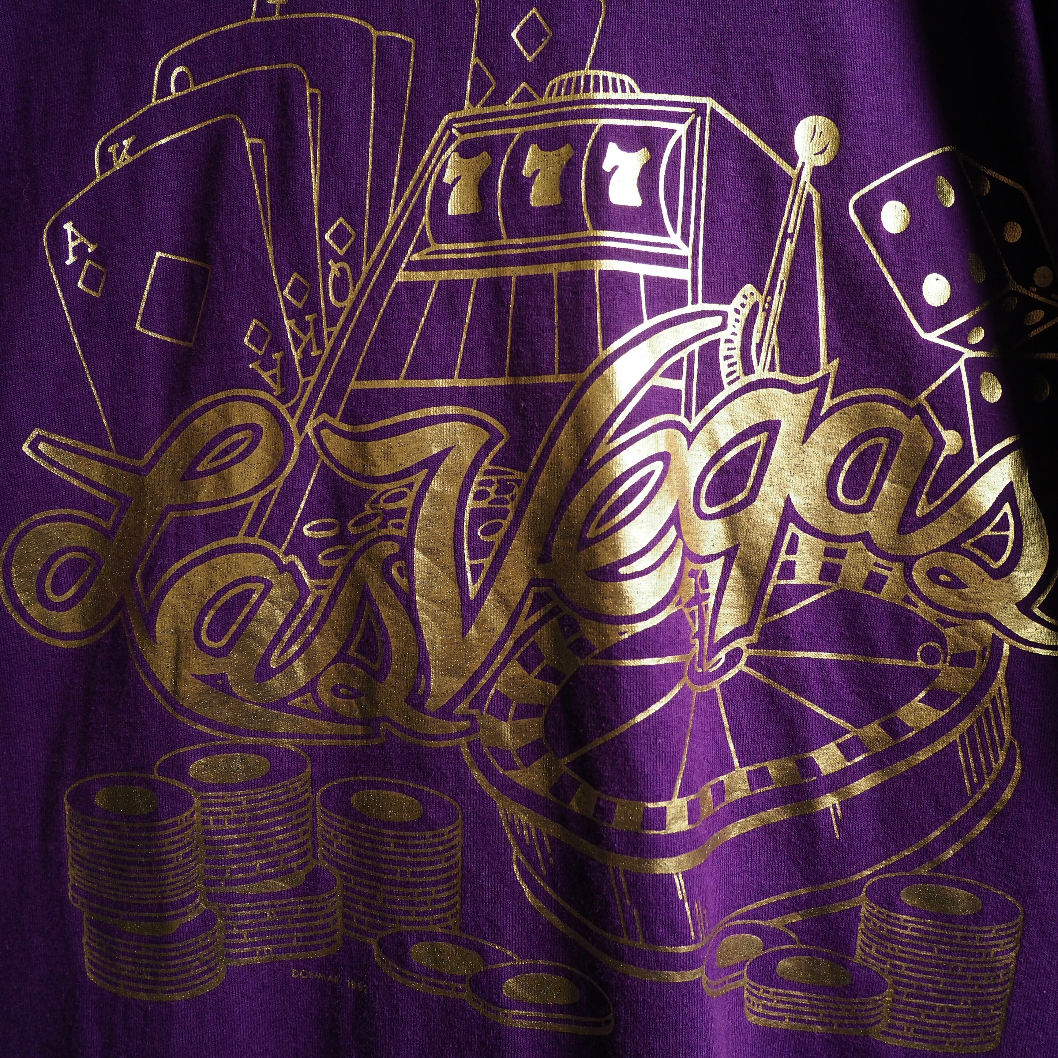 1992s ” Lasvegas ” Casino printed vintage Tee (made in Usa)