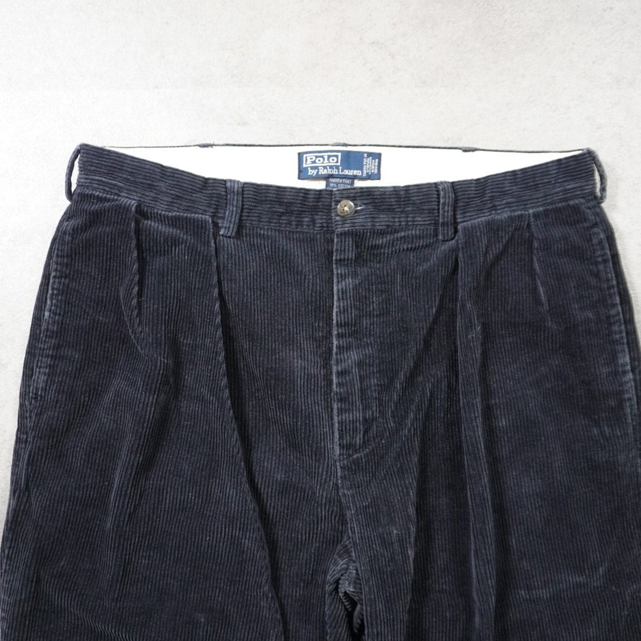 90s Polo by Ralph Lauren POLO CORDS ANDREW "black" W36L32 古着 - 4