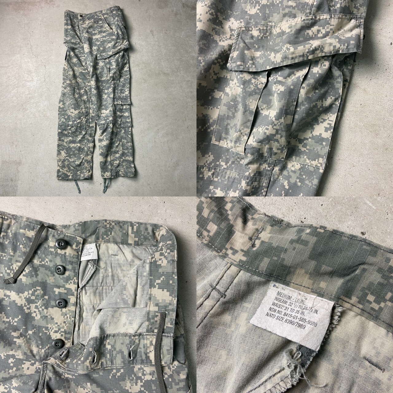 00年代 アメリカ軍 デジタルカモ 迷彩 BDU ミリタリーカーゴパンツ 