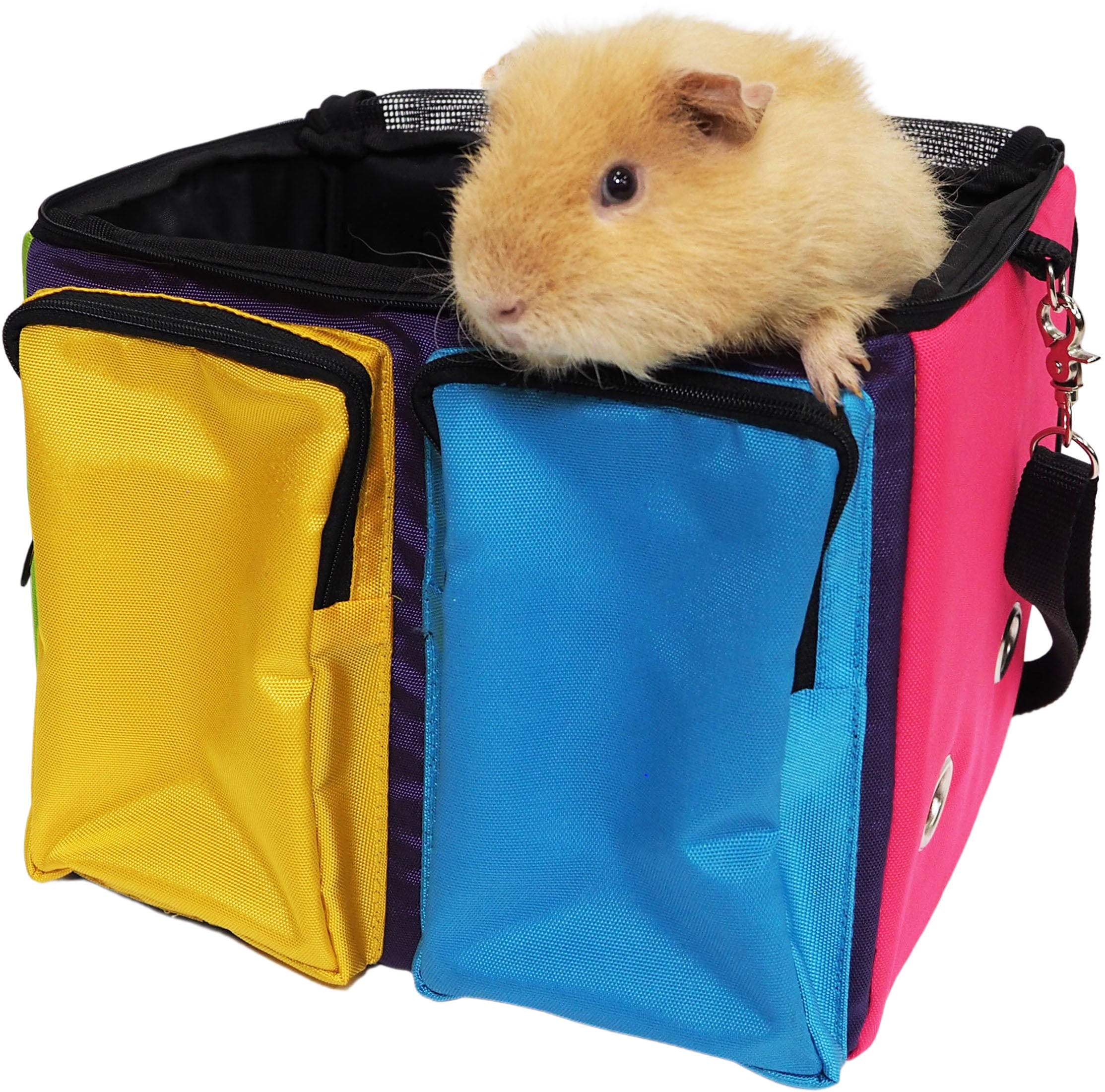【小動物用品】ミニアニマル カラフルキャリー Sサイズ
