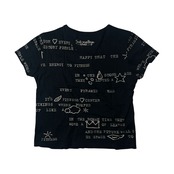 Castelbajac カステルバジャック sport 英字デザイン 半袖Tシャツ 1/ブラック