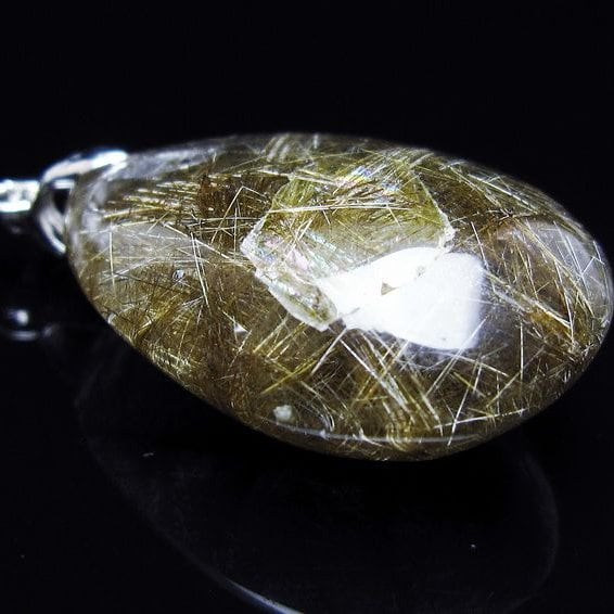 プラチナルチルクォーツ ペンダント 一点物 メール便可 [M便 1/20] 112-13256