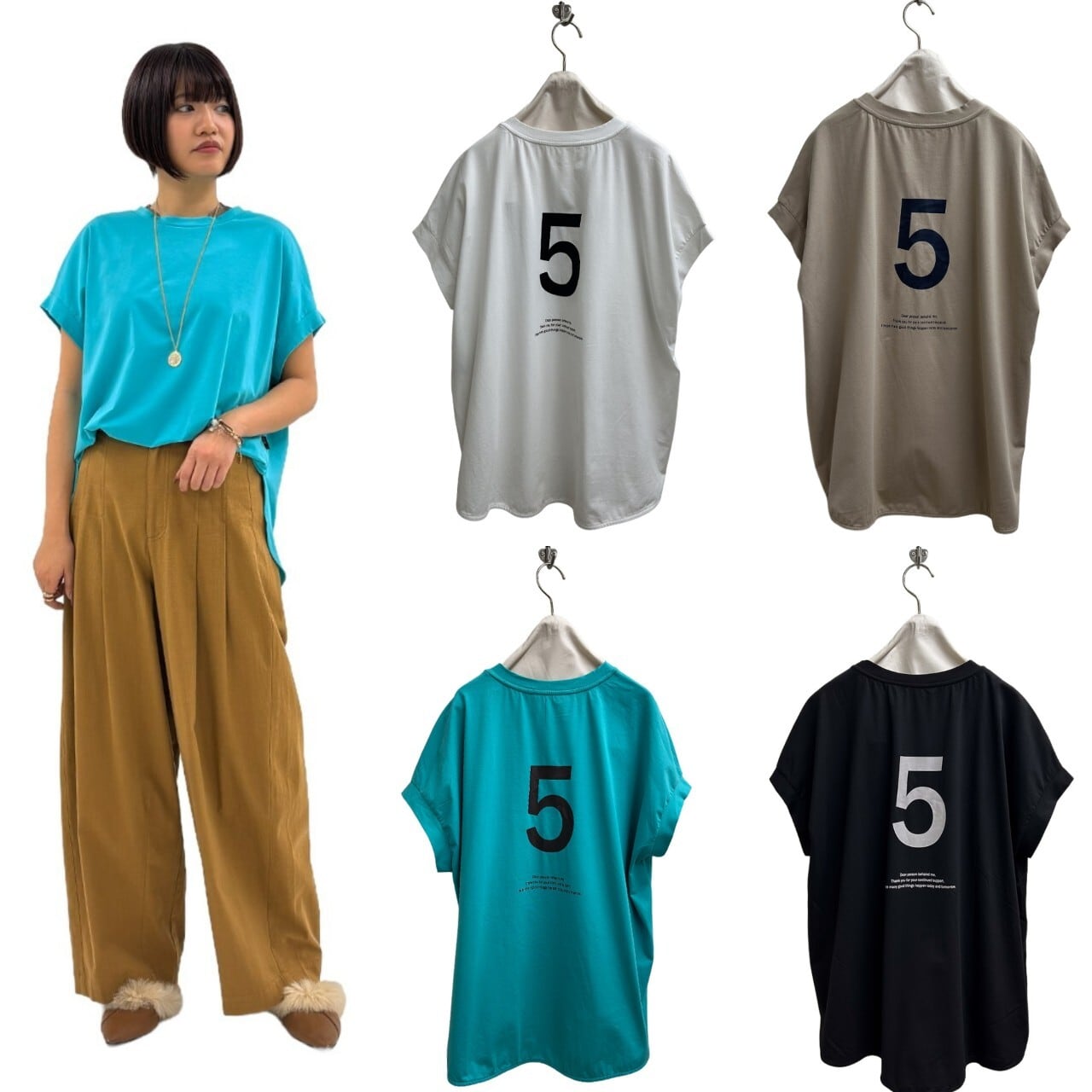 SALE【ayane】フレンチスリーブバックロゴTシャツ 826528 アヤン | red