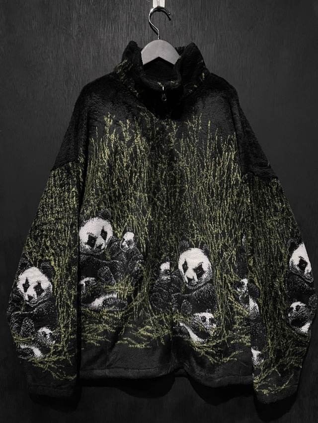 【WEAPON VINTAGE】 "MAZMANIA" Lovely Panda Pattepn Fleece Jacket
