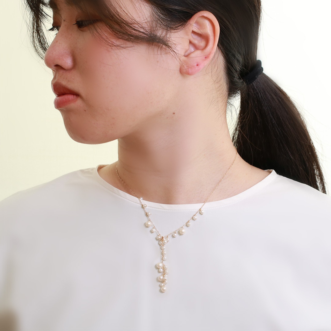 華麗なゴールドをあしらったデザイン！K14gf 淡水パール デザイン チェーン ネックレス ne1000