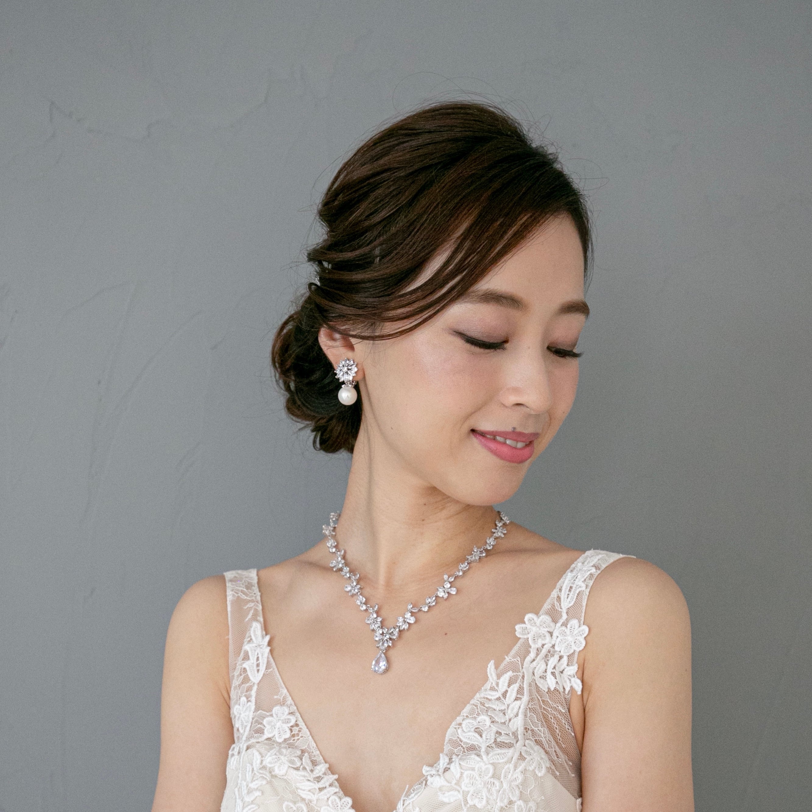 ZN-02】ネックレス ピアス（レンタル） | BRIDE ME