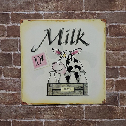 ミルク（MILK）アメリカンブリキ看板