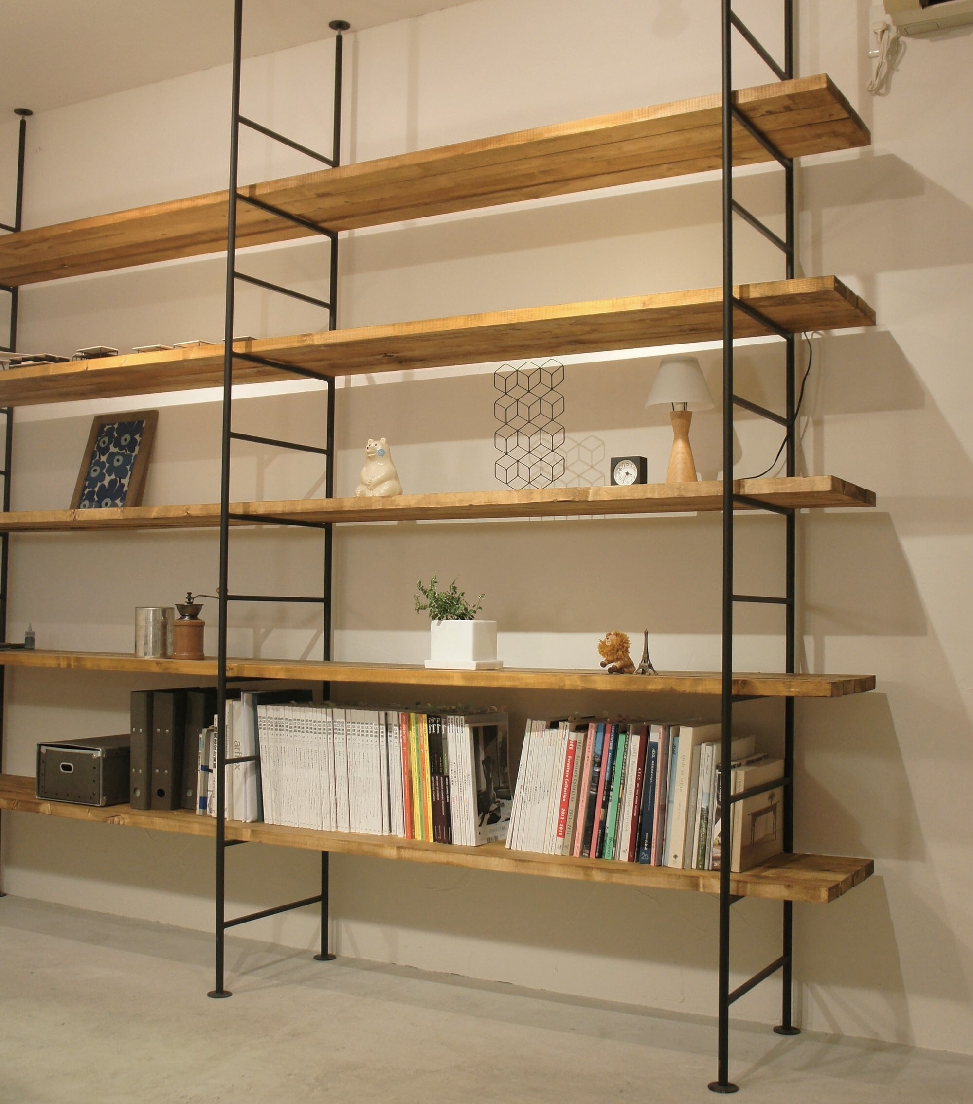 ムク ハシゴシェルフフレーム 【MUK-1561】 サンドブラック塗装 DIY