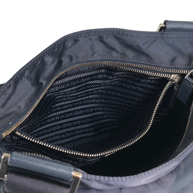 PRADA プラダ ショルダーバッグ ネイビー ロゴ フロントバックル ナイロン vintage ヴィンテージ オールド eiigp4