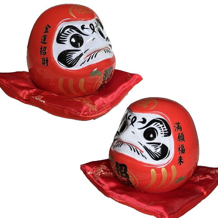 だるま 招財 ダルマ 達摩 赤 陶器 貯金箱 達摩大使 魔除け 厄除け 家内