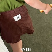 【即納】CON 26/SM ワンピックリブパンツ ブラウン・1サイズ｜夏服｜韓国子供服