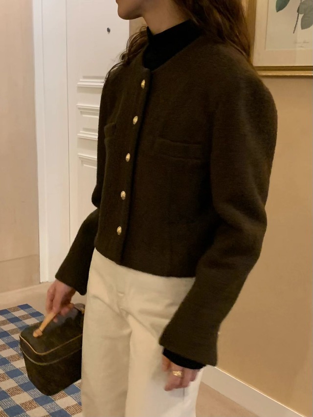 (予約) LIFFEY / Boucle wool tweed jacket 2color