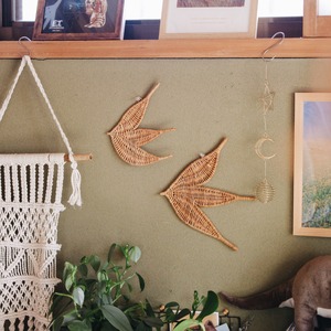Rattan bird wall decoration (Msize)