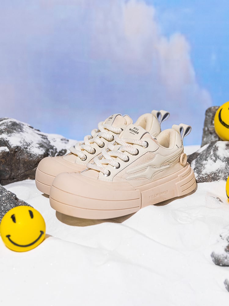 KILLWINNER Smile life スニーカー 厚底 おしゃれ 男女兼用 4色