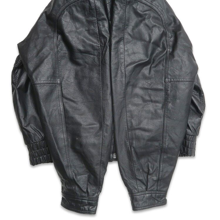 vintage 古着 レザーブルゾン ブラック 80's- 80～90s Unknown ブラック レザー ブルゾン 本革 ヴィンテージ