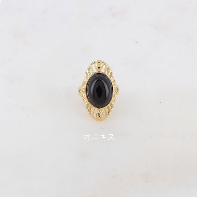 【ikita paris】-Natural Stone Ring- 3Color IKR223