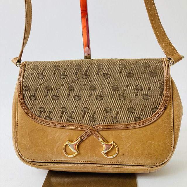 【Used】70s OLD GUCCI ホースビット柄 ショルダーバッグ