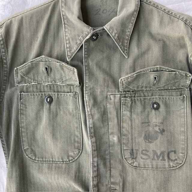 USMC P53 HBT ジャケット 50s ミリタリー 画像11
