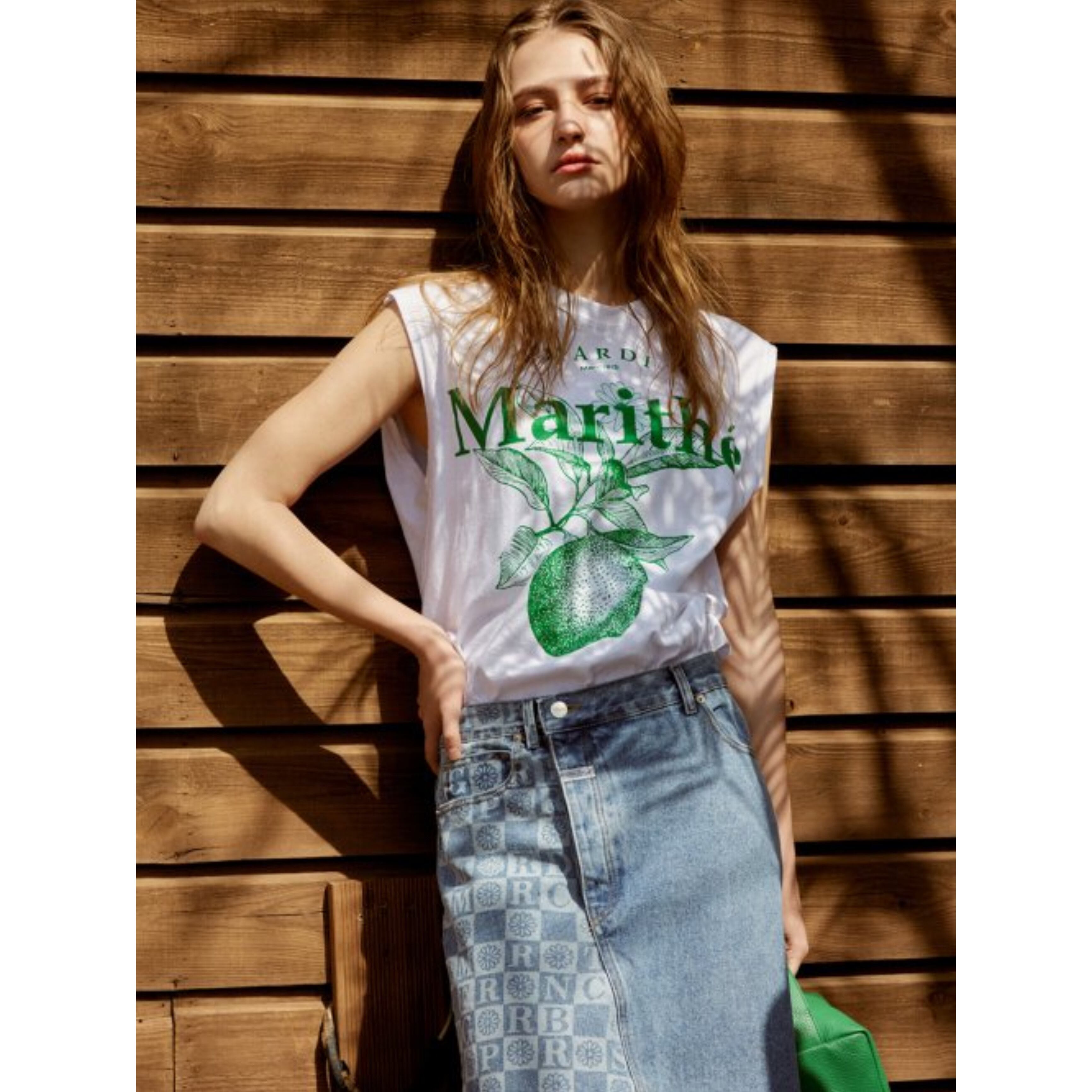 MARITHE FRANCOIS GIRBAUD] MARITHE X MARDI MERCREDI SLEEVELESS TEE 