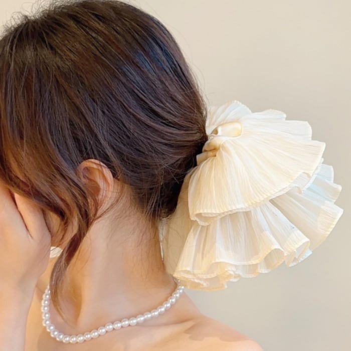 プリーツ オーガンジー シュシュ 3412861