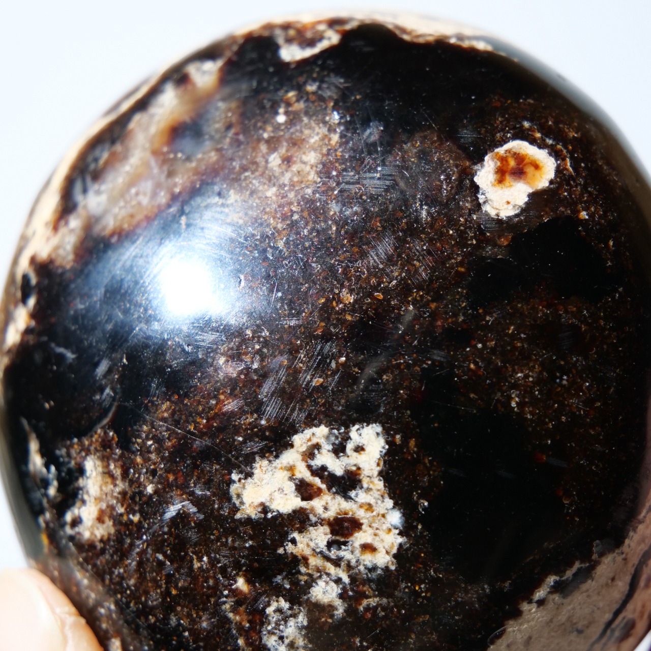 ブラック オパール / パーム パームストーン 握り石【2】