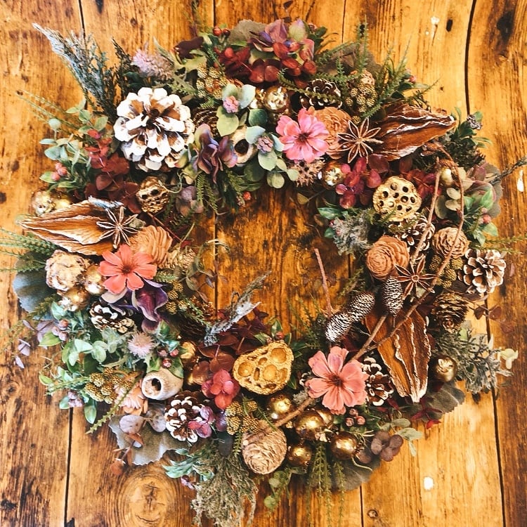 クリスマスリース 【直径35〜40cm】 オシャレ かわいい