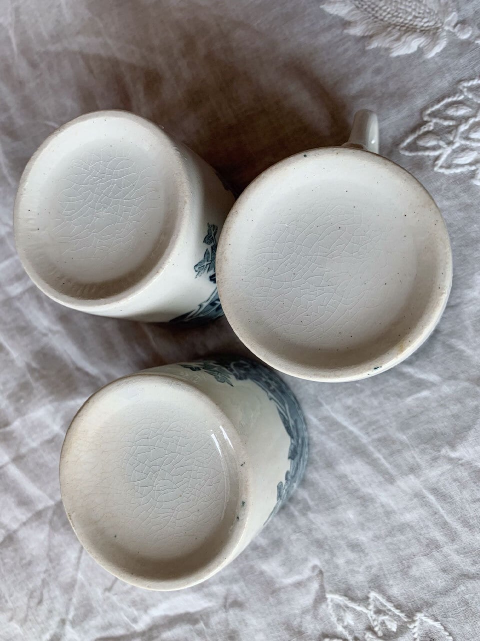 フランスアンティーク　SALINS デミカップ3客セット サラン SALINS デミタス カップ アンド ソーサー フランス