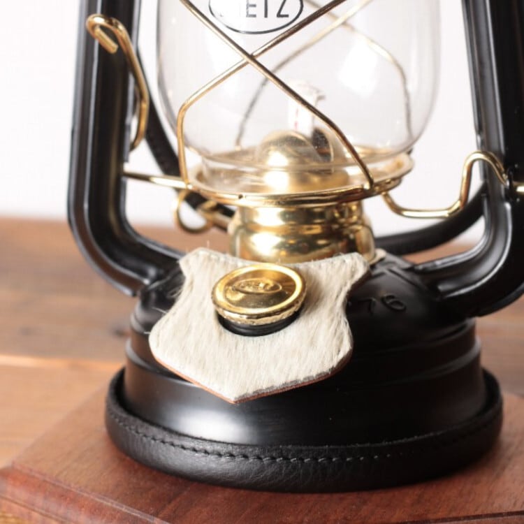 エンブレム風オイルランタンペイズリー柄レザータンクエプロン 小