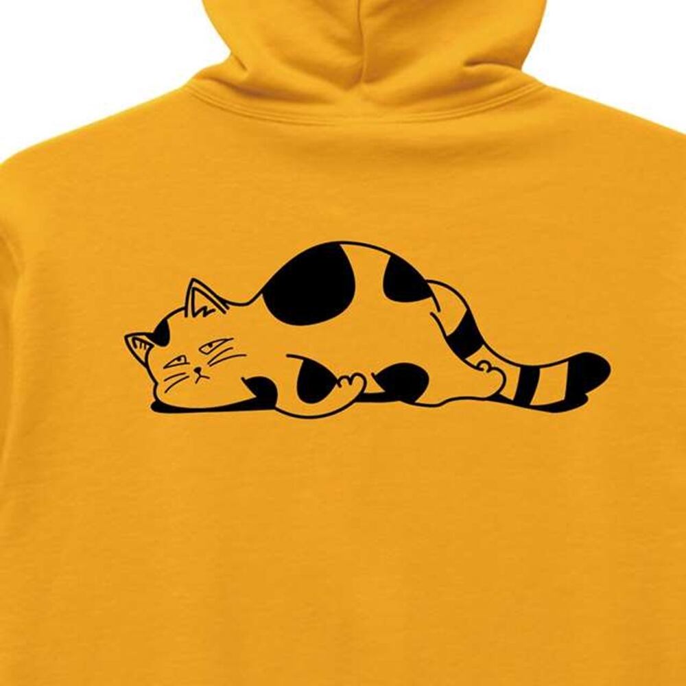 後ろ姿でだらける。猫パーカー｜バックプリント ポケット付 ゆるかわ