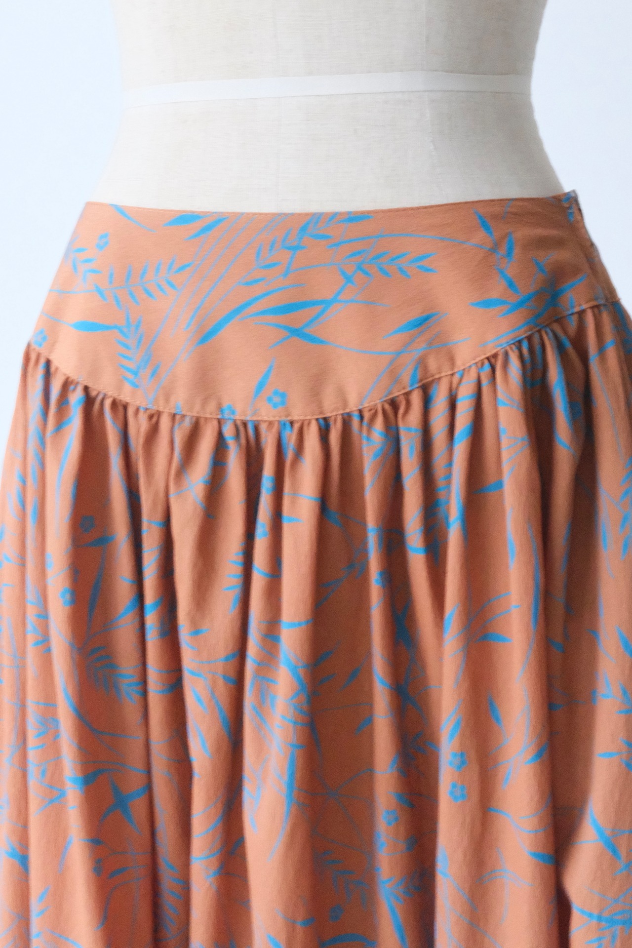 Terracotta & turquoise botanical sarrouel pants